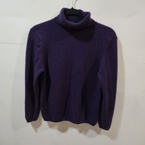 Charter Club Cashmere Women's Purple Turtleneck Sweater - Size L